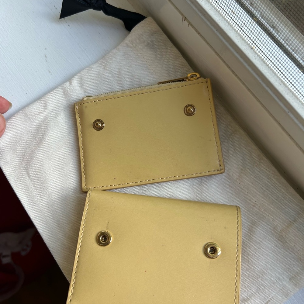 Celine Yellow Leather Compact Wallet - Picture 4 of 11